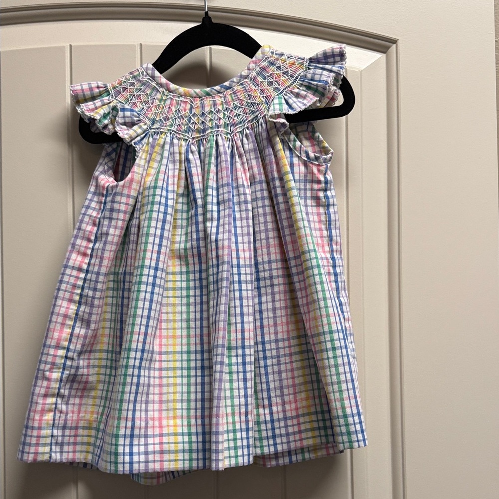 TBBC Colorful Plaid Kids Smocked Dress